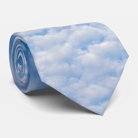 バブルマンマタス雲ブルースカイ自然写真 ネクタイ (ロール)