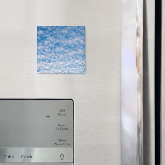 バブルマンマタス雲ブルースカイ自然写真 マグネット (インサイチュ (冷蔵庫))