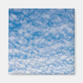 バブルマンマタス雲ブルースカイ自然写真 マグネット (正面)