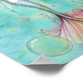 バブルマーメイドプリント ポスター (角)