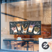 バブルミルクティーパールミルクティーボバティー ウィンドウサイン (カフェ窓)