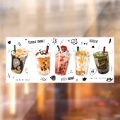 バブルミルクティーボバパールミルクおいしい飲み物 ウィンドウサイン (シート2)