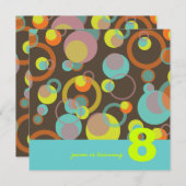 バブルモダンパーティの招待状 招待状 (正面/裏面)