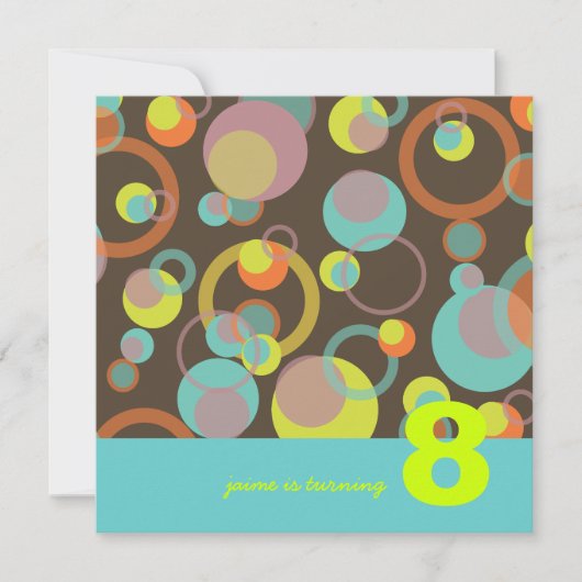 バブルモダンパーティの招待状 招待状 (正面)