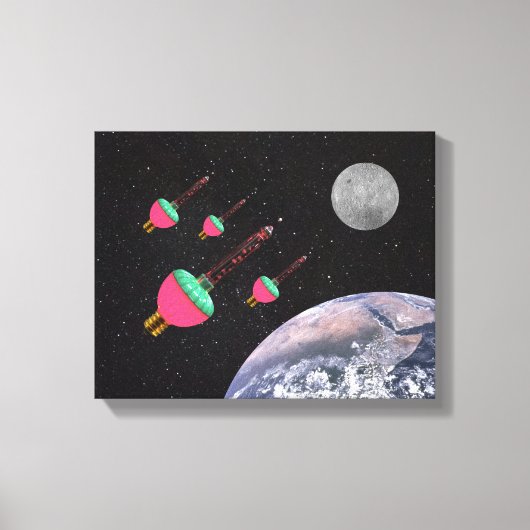 バブルライトの宇宙 キャンバスプリント (正面)