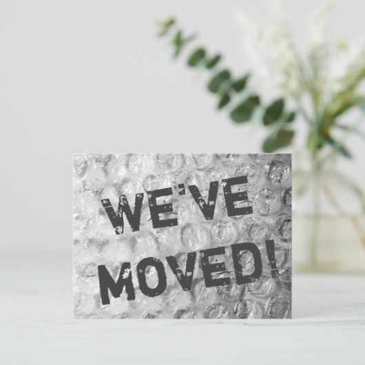 バブルラップ動揺してテクスチャの移動はがき 案内ポストカード (スタンド正面)