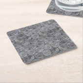 バブルラップ スクエアペーパーコースター (アングル)