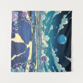 バブルランドスケープウォールアートタペストリー タペストリー (正面(横))