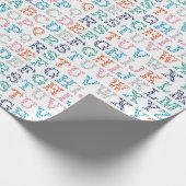 バブルレインボーおもしろいアルベー ラッピングペーパー (角)