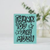 バブルレターのカスタムテールに大感謝! ポストカード (スタンド正面)