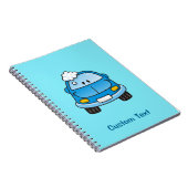 バブル付き青い車 ノートブック (右側)