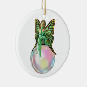 バブル妖精、花の妖精、妖精のギフト、妖精 セラミックオーナメント (右)