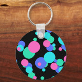 バブル抽象芸術パターン キーホルダー (正面)