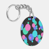 バブル抽象芸術パターン キーホルダー (正面左)