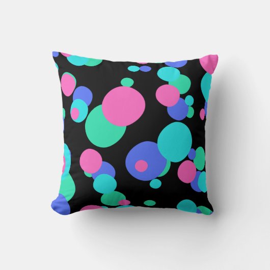 バブル抽象芸術パターン クッション (正面)