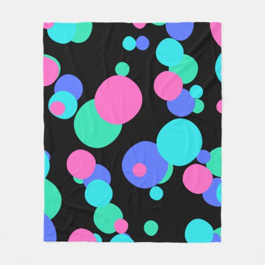バブル抽象芸術パターン フリースブランケット (正面)