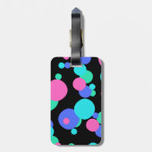 バブル抽象芸術パターン ラゲッジタグ (裏面縦)