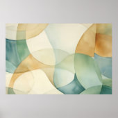 バブル抽象芸術水彩ウォールアートプリント ポスター (正面)