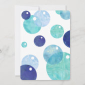 バブル招待状バブルバースデーパーティーブルーボーイ 招待状 (裏面)