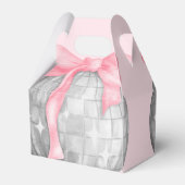 バブル文字ピンクボウシルバーディスコボール誕生日 フェイバーボックス (裏面サイド)