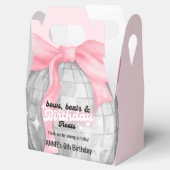 バブル文字ピンクボウシルバーディスコボール誕生日 フェイバーボックス (オープン)