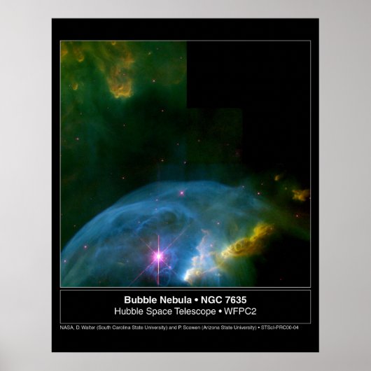 バブル星雲7635ハッブル望遠鏡 ポスター (正面)