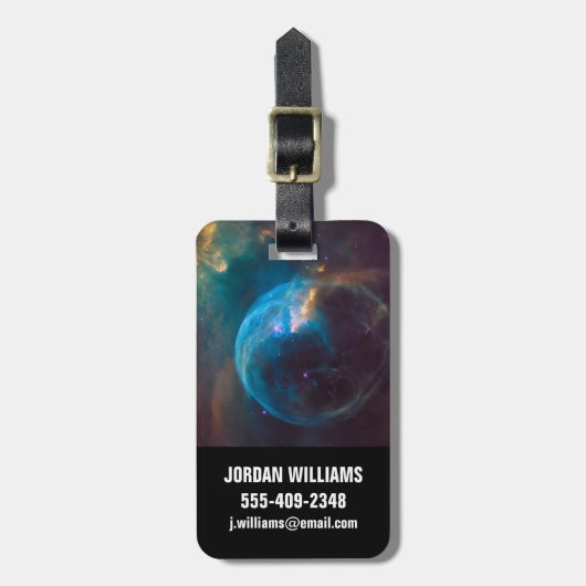 バブル星雲、Ngc 7635。 ラゲッジタグ (正面縦)