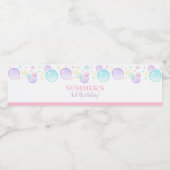 バブル水ボトルラベル夏 ペットボトルラベル (シングルラベル)