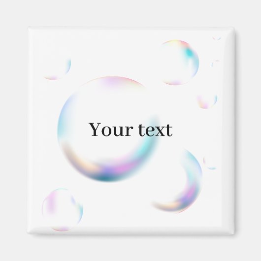 バブル澄ん背景テンプレート マグネット (正面)