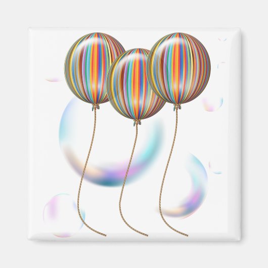 バブル澄ん背景 マグネット (正面)