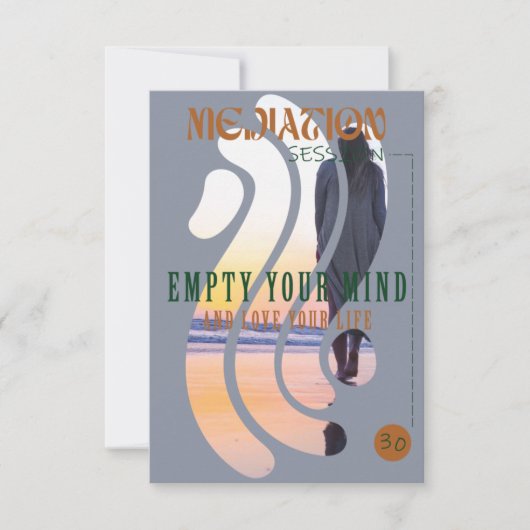 バブル瞑想のご招待テンプレート 招待状 (正面)