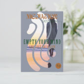 バブル瞑想の招待テンプレート 招待状 (スタンド正面)