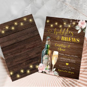 バブル素朴とブリュウカップルのシャワー 招待状