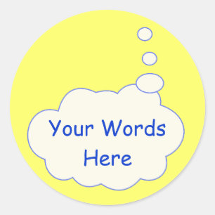 バブル考えテンプレート ラウンドシール