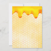 バブル蜂ひまわり花ママに赤ちゃんシャワー 招待状 (裏面)