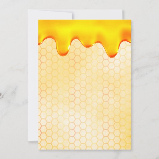 バブル蜂ひまわり花ママに赤ちゃんシャワー 招待状 (裏面)