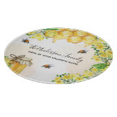 バブル蜂ハチミツ黄色花模様科モノグラム カッティングボード (角)