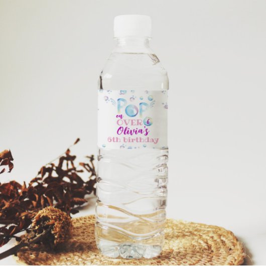 バブル誕生日ウォーターボトルラベル夏パーティー ペットボトルラベル