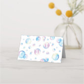 バブル誕生日テント座席表夏パーティー プレイスカード (裏面)