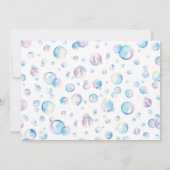 バブル誕生日パーティーポップ・アートのの招待 サンキューカード (裏面)