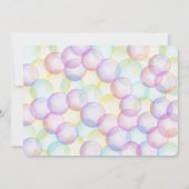 バブル誕生日フォト招待状 招待状 (裏面)