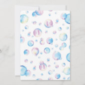 バブル誕生日ポップ・アートの招待状オン 招待状 (裏面)