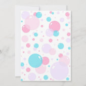 バブル誕生日招待状ポップ・アートのオンオーバー 招待状 (裏面)