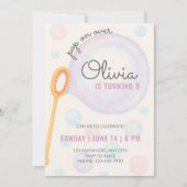 バブル誕生日招待状、第3誕生日招待状 招待状 (正面)