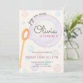 バブル誕生日招待状、第3誕生日招待状 招待状 (スタンド正面)