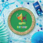 バブル誕生日魚、紙プレート ペーパープレート (パーティー)