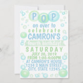 バブル誕生日 招待状 (正面)