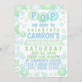 バブル誕生日 招待状 (正面/裏面)