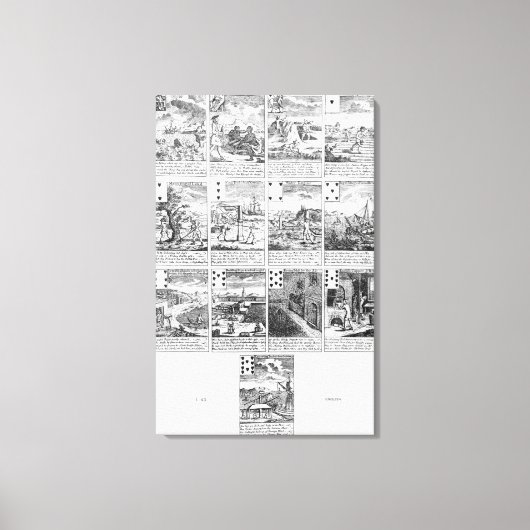 バブル遊ベンチャーを風刺するカード キャンバスプリント (正面)