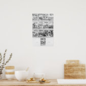 バブル遊ベンチャーを風刺するカード ポスター (キッチン)